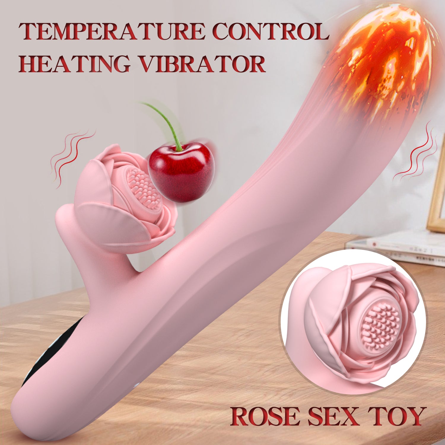 VELUXXA Rose 5-in-1 Intimate Device - Licking, Thrusting, Vibrating & Heating